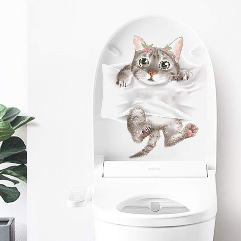 

Cat Print Wall Sticker, Multicolor