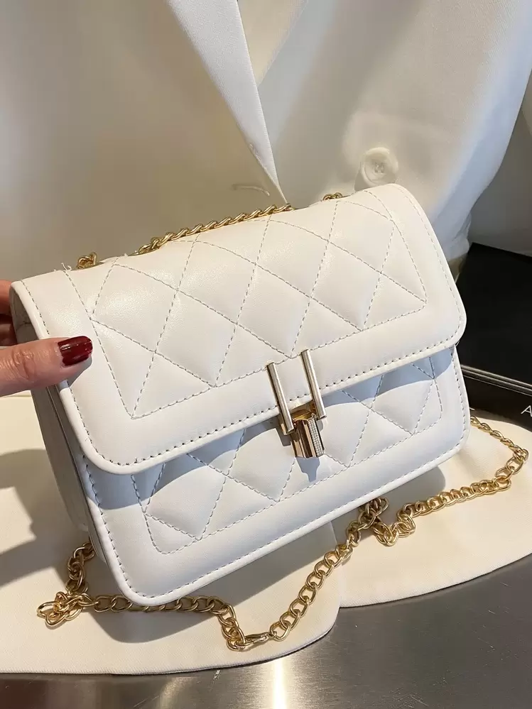 キルティングフラップチェーンショルダーバッグ | SHEIN JAPAN