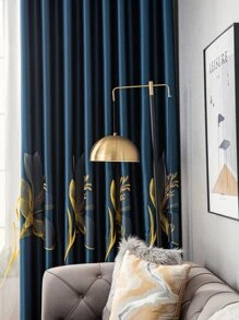 Rèm bảng đơn Lily Print - Màu xanh lam - Xem 6