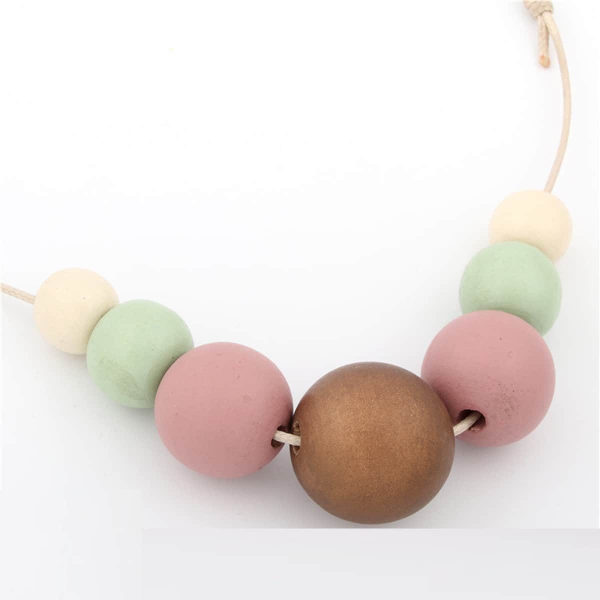

Colorful Bead Pendant Necklace, Multicolor