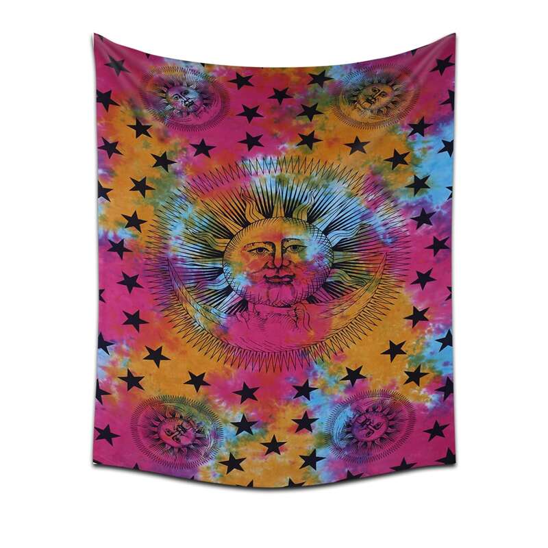 

Moon & Star Print Tapestry, Multicolor