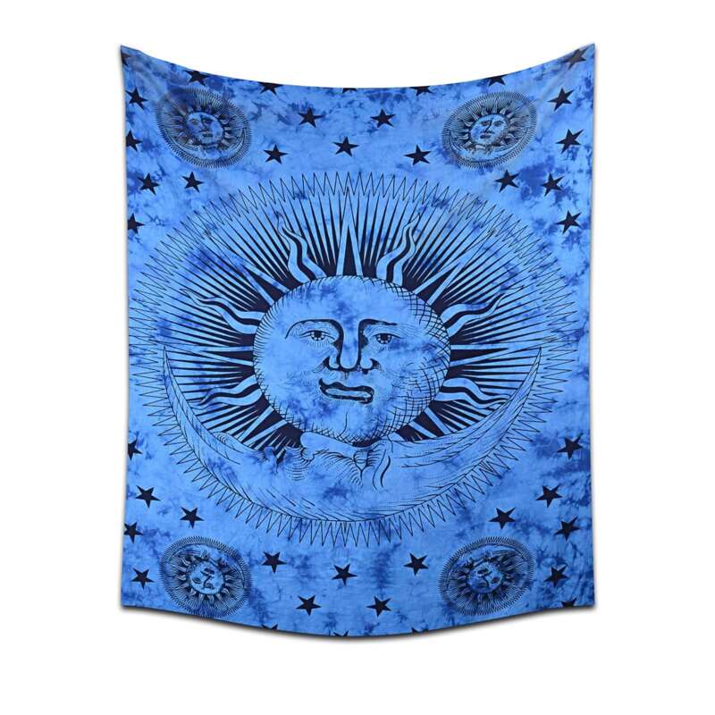 

Moon & Star Print Tapestry, Blue