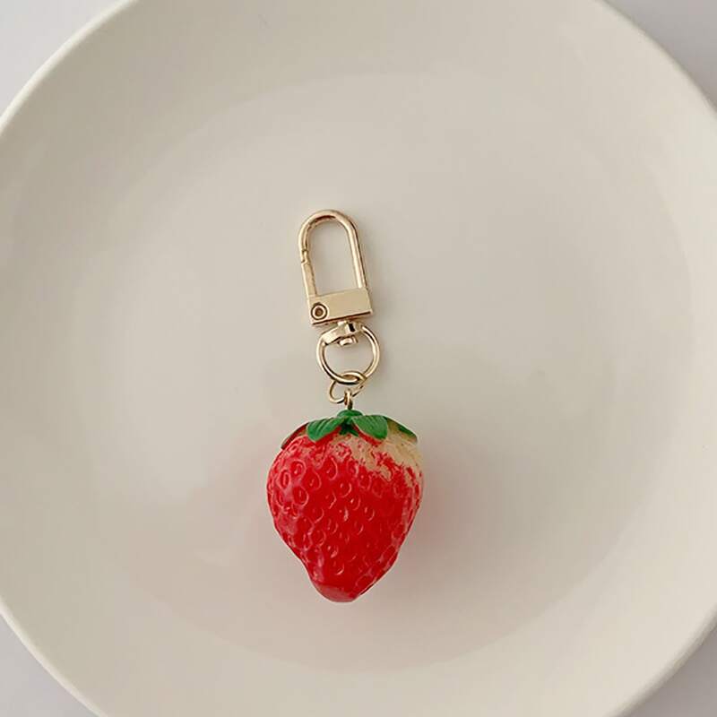 

1pc Strawberry Keychain, Multicolor
