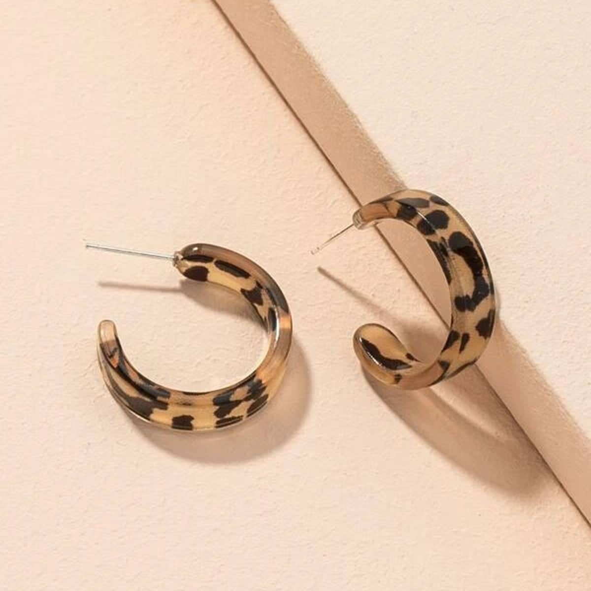 

Leopard Hoop Earrings, Multicolor