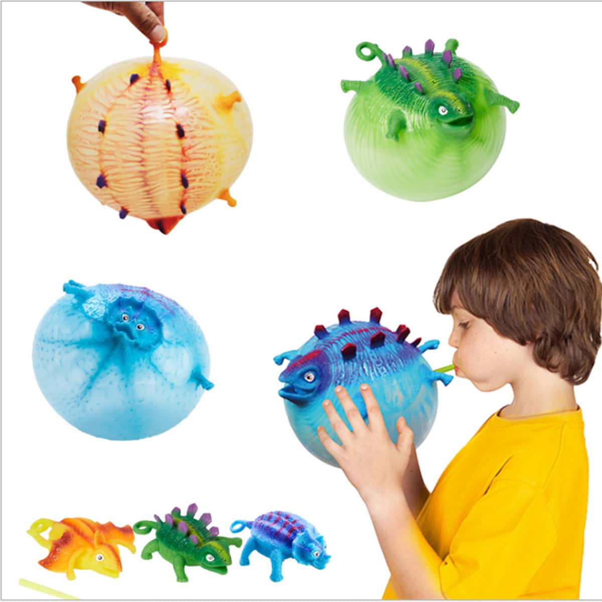 

1pc Random Dinosaur Inflatable Toy, Multicolor