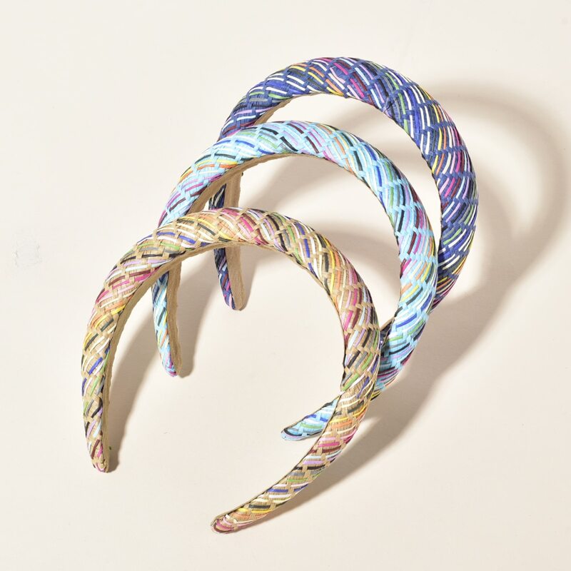 

3pcs Striped Headband, Multicolor