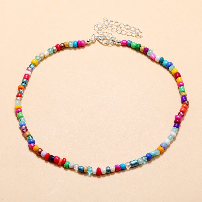 

Colorful Beaded Necklace, Multicolor
