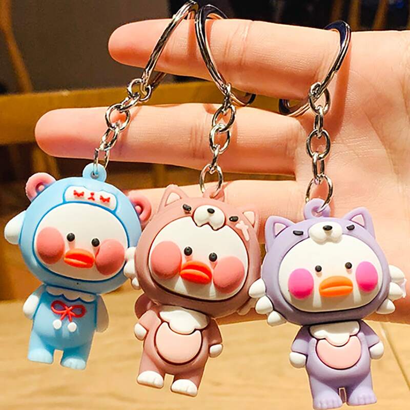 

1pc Random Cartoon Duck Keychain, Multicolor
