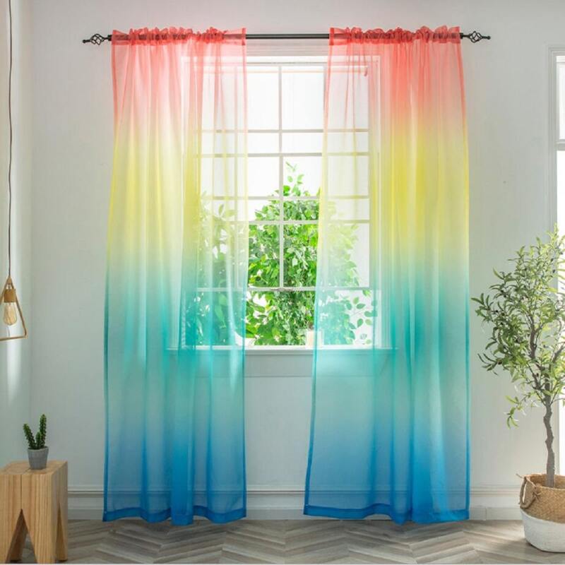 

Gradient Color Single Panel Curtain, Multicolor