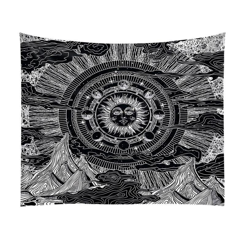 

Moon Print Tapestry, Black and white