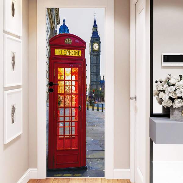 

Big Ben Print Door Sticker, Multicolor