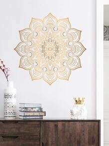 曼陀羅圖案牆貼 - 金色 - 查看 3