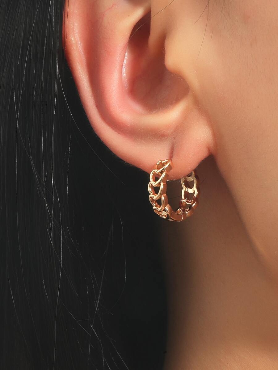 Hoa tai dạng vòng rỗng - Vàng - Xem 1