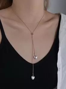 Dây chuyền mặt trái tim - Vàng - Xem 5