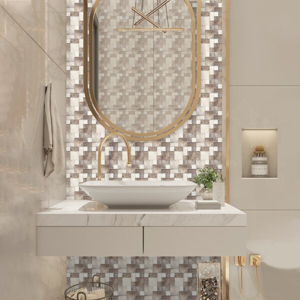 

10pcs Mosaic Wall Sticker, Multicolor