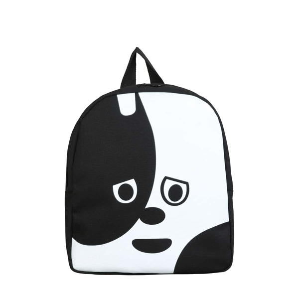 

Two Tone Cartoon Graphic Backpack, Black and white