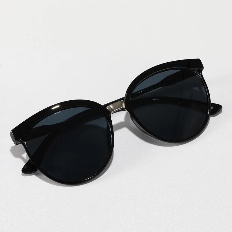 

Round Frame Sunglasses, Black