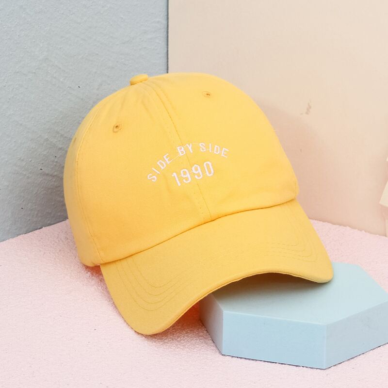 

Guys Letter Embroidery Baseball Cap, Yellow