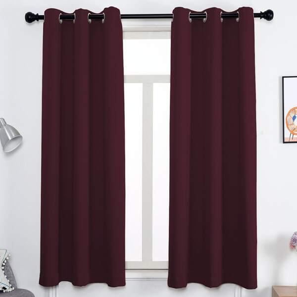 

Solid Color Single Panel Blackout Curtain, Burgundy