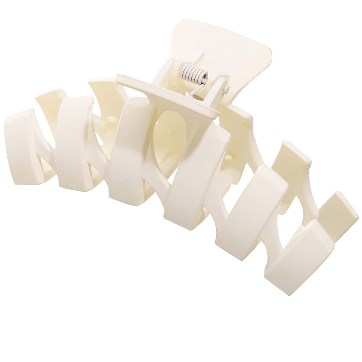

1pc Solid Hair Claw, White