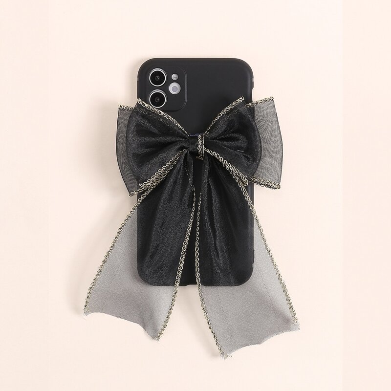 

Mesh Bow Phone Case, Black