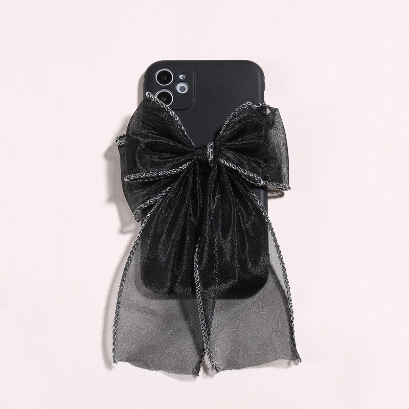 

Mesh Bow Phone Case, Black