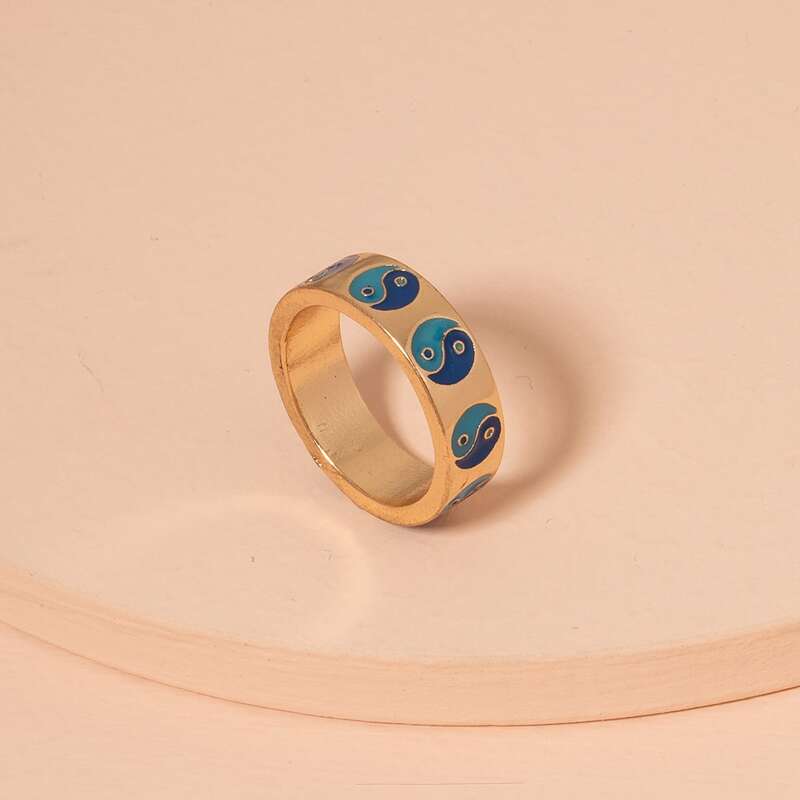 

1pc Yin & Yang Ring, Gold