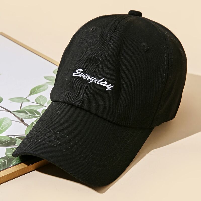 

Letter Graphic Baseball Cap, Black