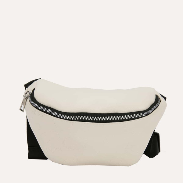 

Cartoon Embossed Fanny Pack, Beige