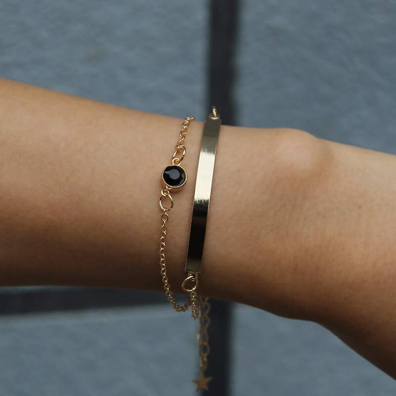 

Bead Chain Bracelet, Gold