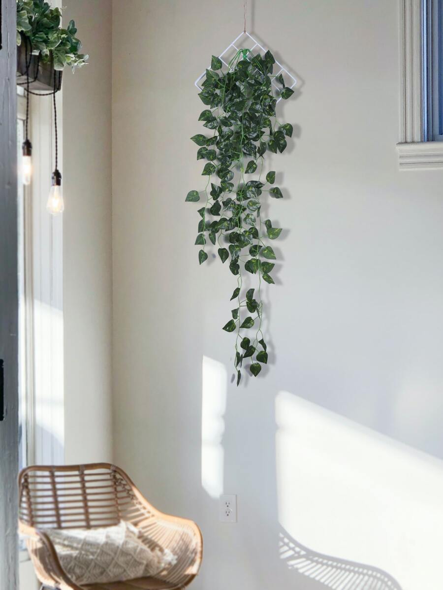 1pc Artificial Vine Wall Hanging, Faux Plastic Plant Garland Hanging Decoration For Home Decor,Home Decor ,Room Decor,Wall Decor Gifts Birthday Graduation