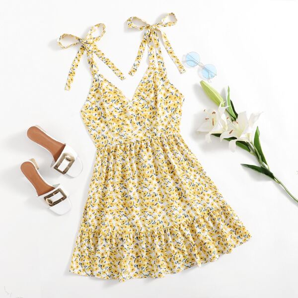 

Ditsy Floral Ruffle Hem Cami Dress, Multicolor