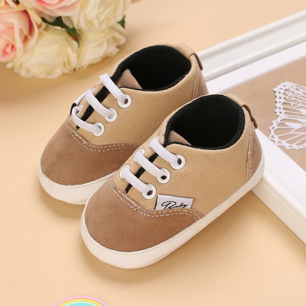 

Baby Boy Letter Patch Sneakers, Khaki