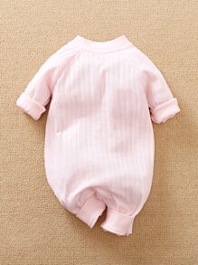 Yierying Áo liền quần Em bé Đắp vá Hoạt hình Dễ thương - Màu Hồng baby - Xem 2