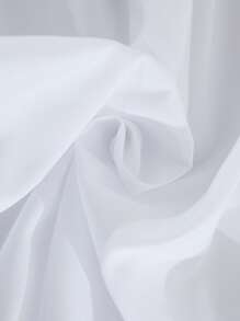 1pc+100% Polyester+White Ruffled Edge+1 Bed Skirt+A Perfect Choice For Bedroom And Guest Room Decoration