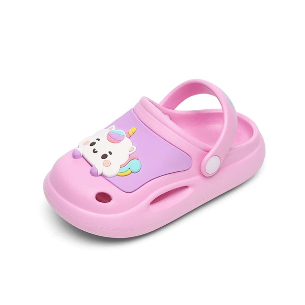 

Toddler Girls Cartoon Pattern Slippers, Hot pink