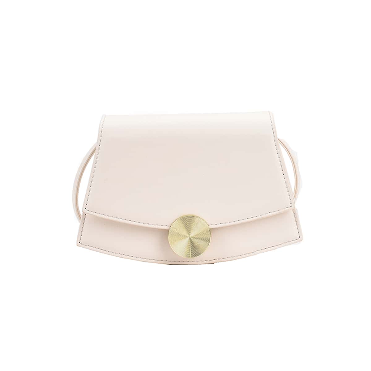 

Metal Buckle Crossbody Bag, White