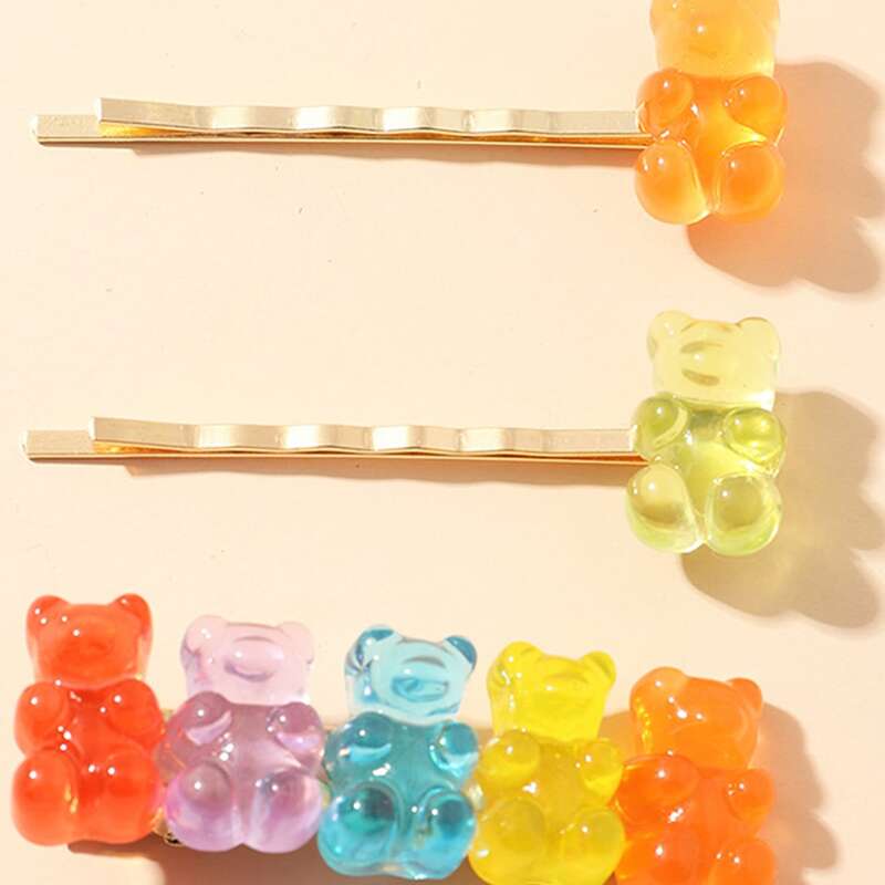 

3pcs Random Cartoon Bear Hair Clip, Multicolor
