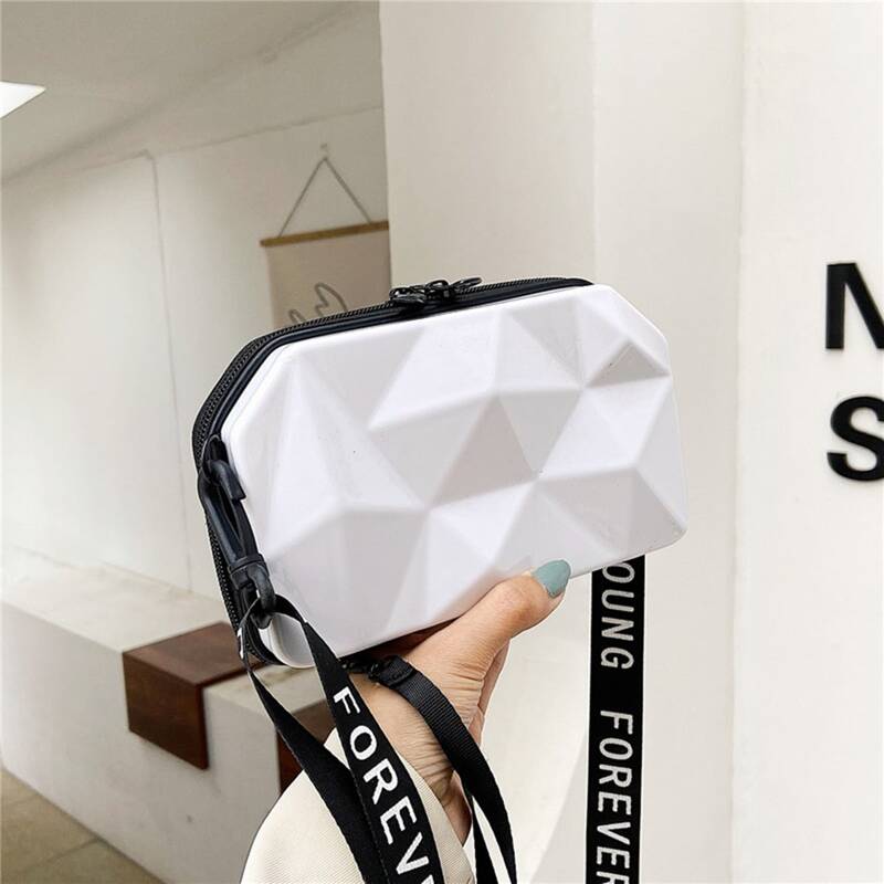 

Letter Graphic Crossbody Bag, White