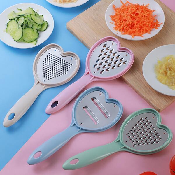 

4pcs Heart Design Peeler & Grater Set, Multicolor