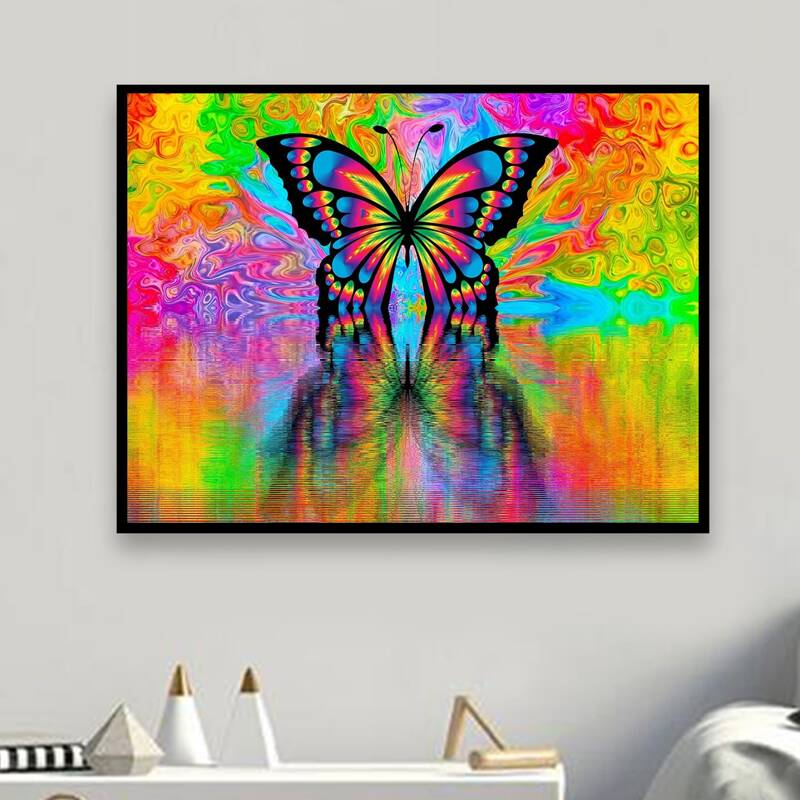 

Butterfly Pattern DIY Diamond Painting, Multicolor