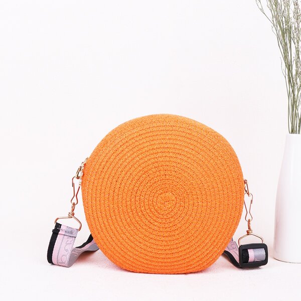 

Woven Circle Bag, Orange