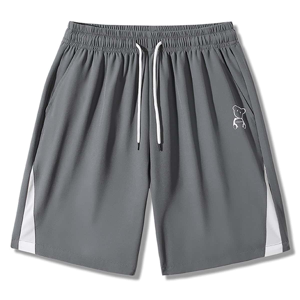 

Guys Cartoon Graphic Drawstring Shorts, Grey