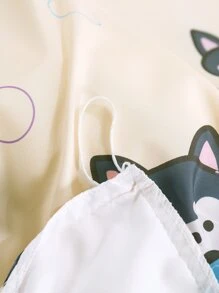 兒童卡通狗狗圖案羽絨被套套裝不附帶內芯