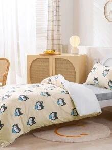 兒童卡通狗狗圖案羽絨被套套裝不附帶內芯