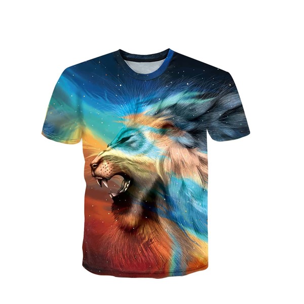 

Boys Galaxy And Lion Print Tee, Multicolor