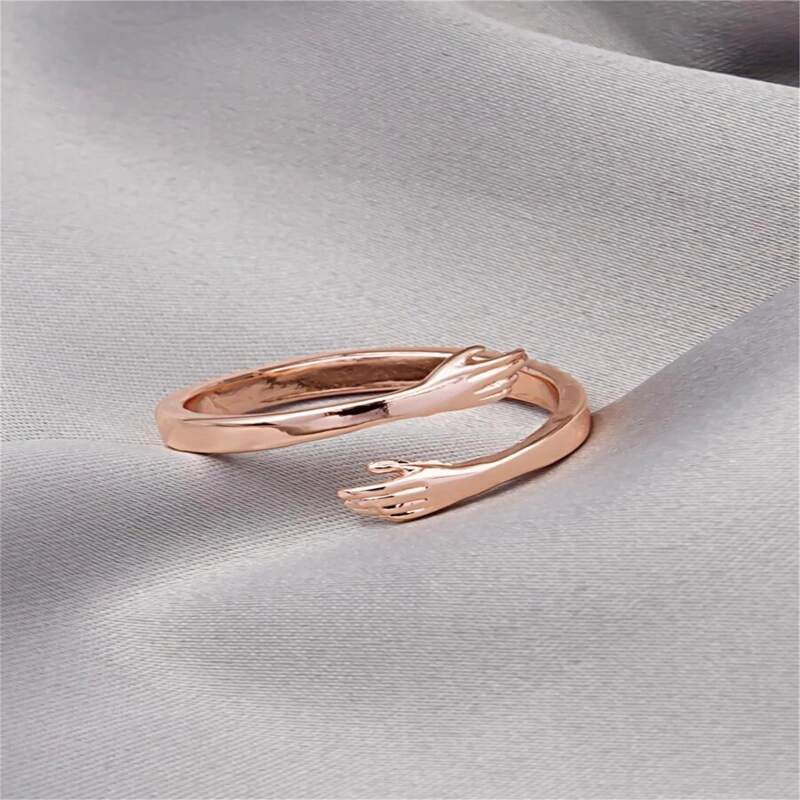 

1pc Hands Cuff Ring, Rose gold