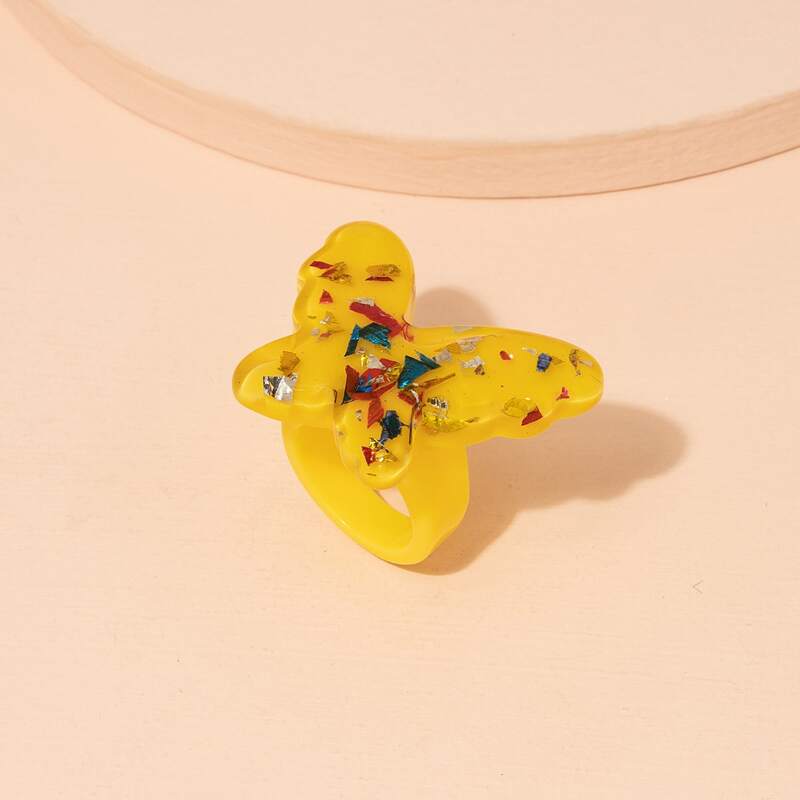 

Glitter Butterfly Ring, Multicolor