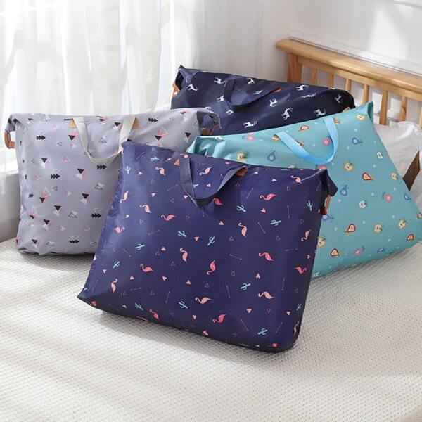 

1pc Random Pattern Quilt Storage Bag, Multicolor