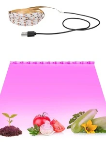 1 Pieza Luz De Crecimiento De Plantas, Tira De Luz Led De 30 Para El Cultivo De Plantas En Invernaderos - Morado - Ver 3